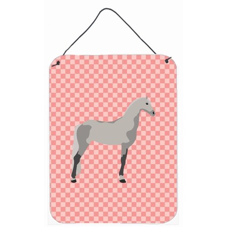 Carolines Treasures Orlov Trotter Horse Pink Check Wall or Door Hanging Prints BB7908DS1216